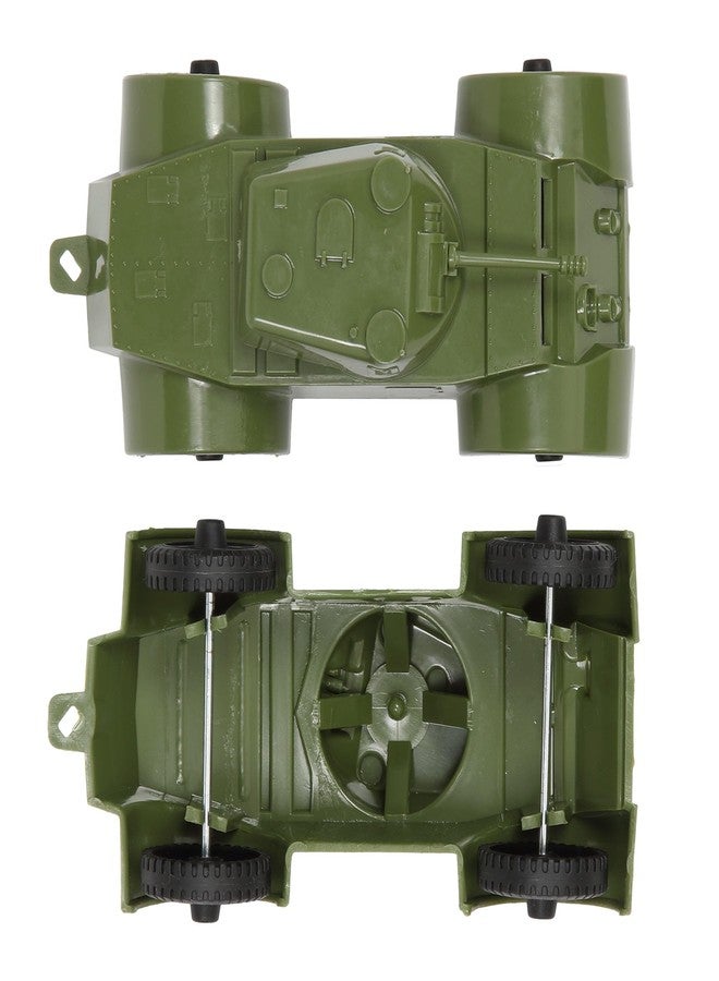 Tim Mee Toy TimMee Staghound Armored Cars - OD Green Plastic Army Men Scout Vehicles - Image 3